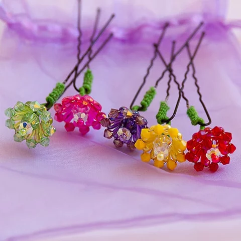 jazmines de tembleques de colores