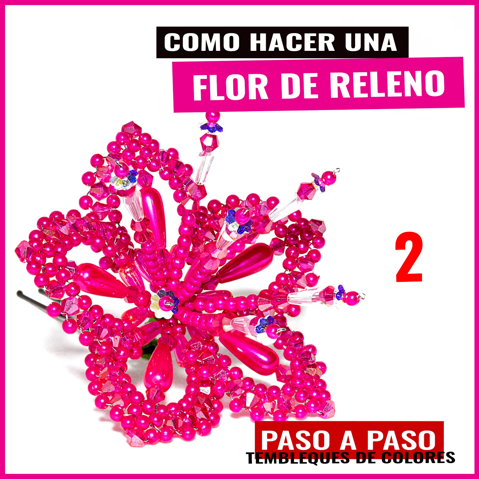 Tembleque Flor de Relleno color fuscia