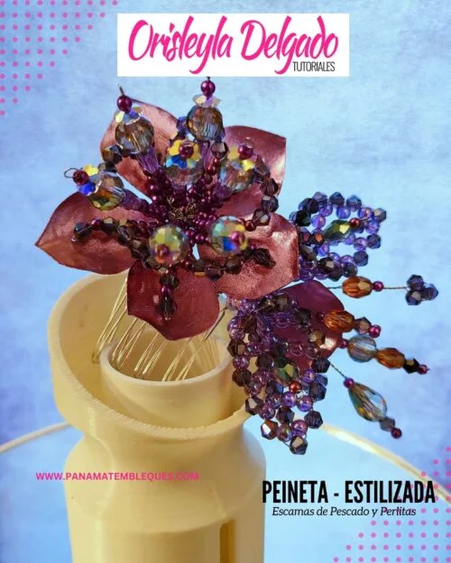 Curso de peineta estilizada de escamas de pescado