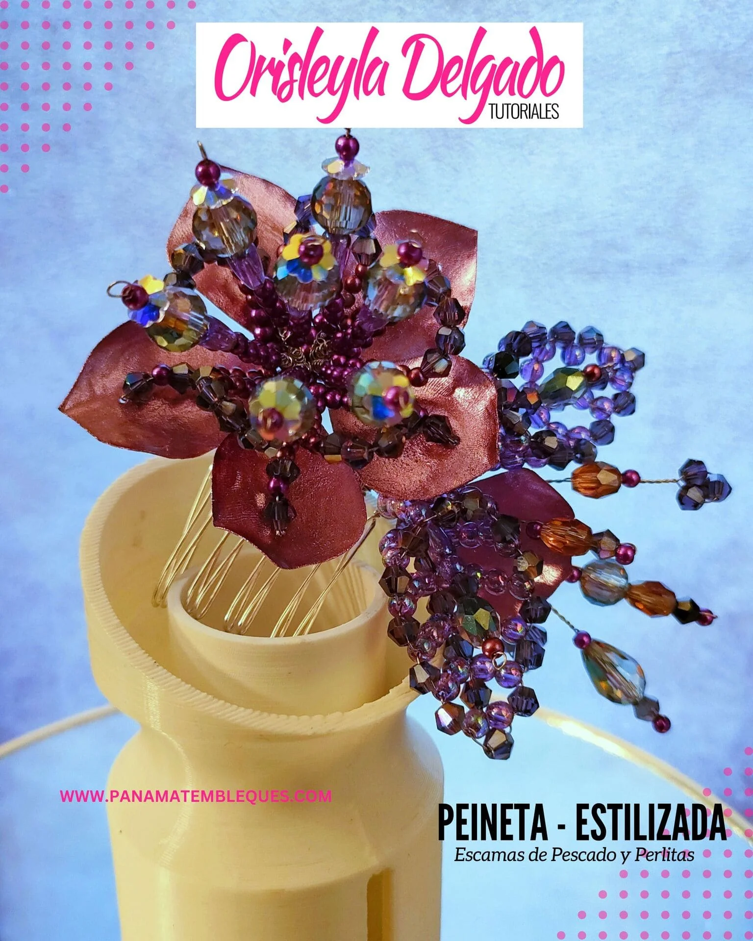 Curso de peineta estilizada de escamas de pescado